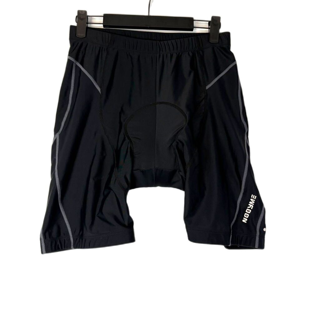 NOOYME Men's Padded Cycling Shorts Black Spandex Bike Shorts Size Large